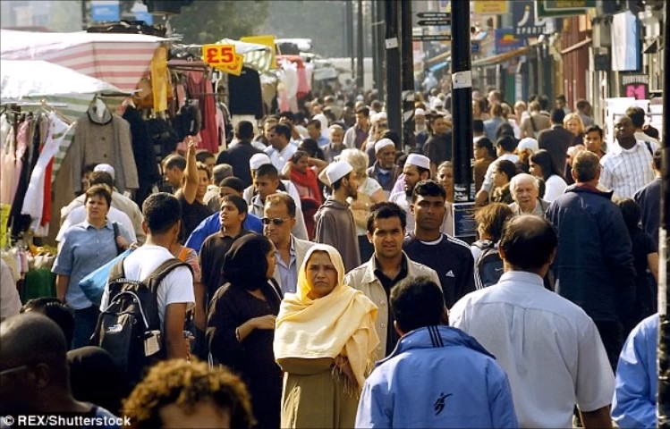 London. (Hey, see at least three or four people there who MIGHT be English. Capitalism has really done great for the people of England, don't you think!?). It was much more profitable for the Capitalists to import people willing to work for lower wages, and to have our women work too, for the same purpose: To lower the wages of the workers to increase the profit for the Capitalists.