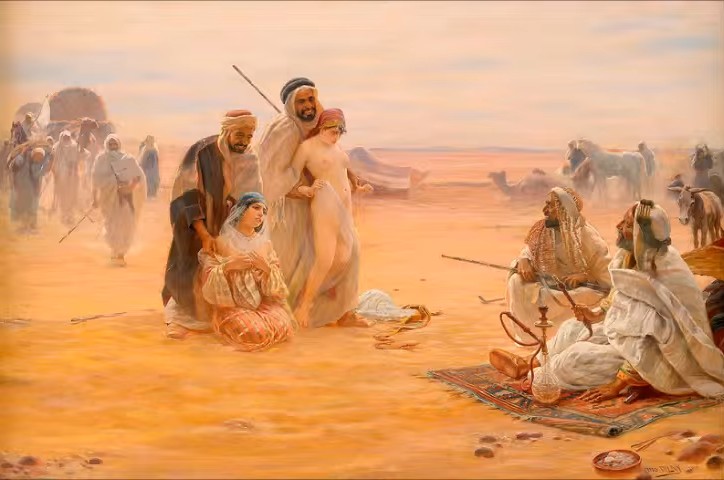 Arab slavers, selling European slaves to Jewish slavers.