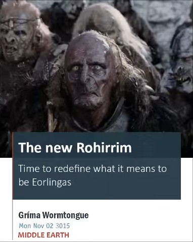 The new Rohirrim. Time to redefine what it means to be Eorlingas