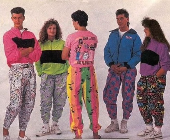 80ies fashion. You think they look ridicules? I thought so too in the 80ies. And I probably think you look just as ridicules today, because fashion is no better today.