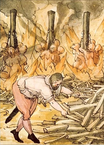 Christians burning European Pagans alive.